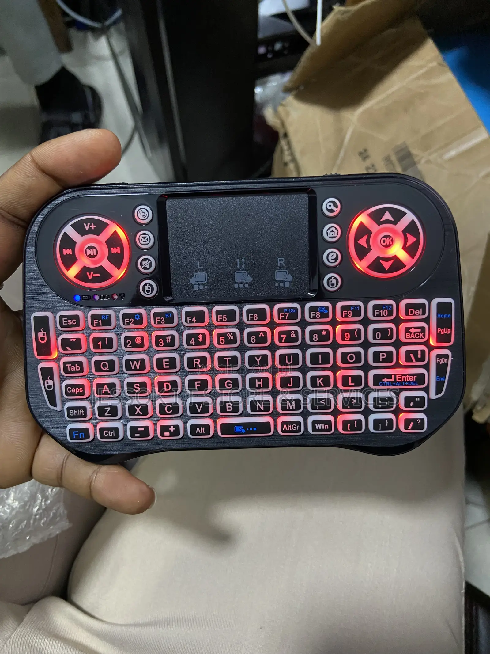 Mini RGB Keyboard and Mouse 7 Backlight Colors BT + 2.4G Wireless
