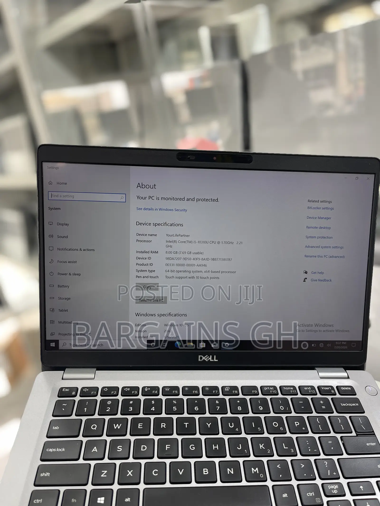 Laptop Dell Latitude 5310 8GB Intel Core i5 SSD 256GB