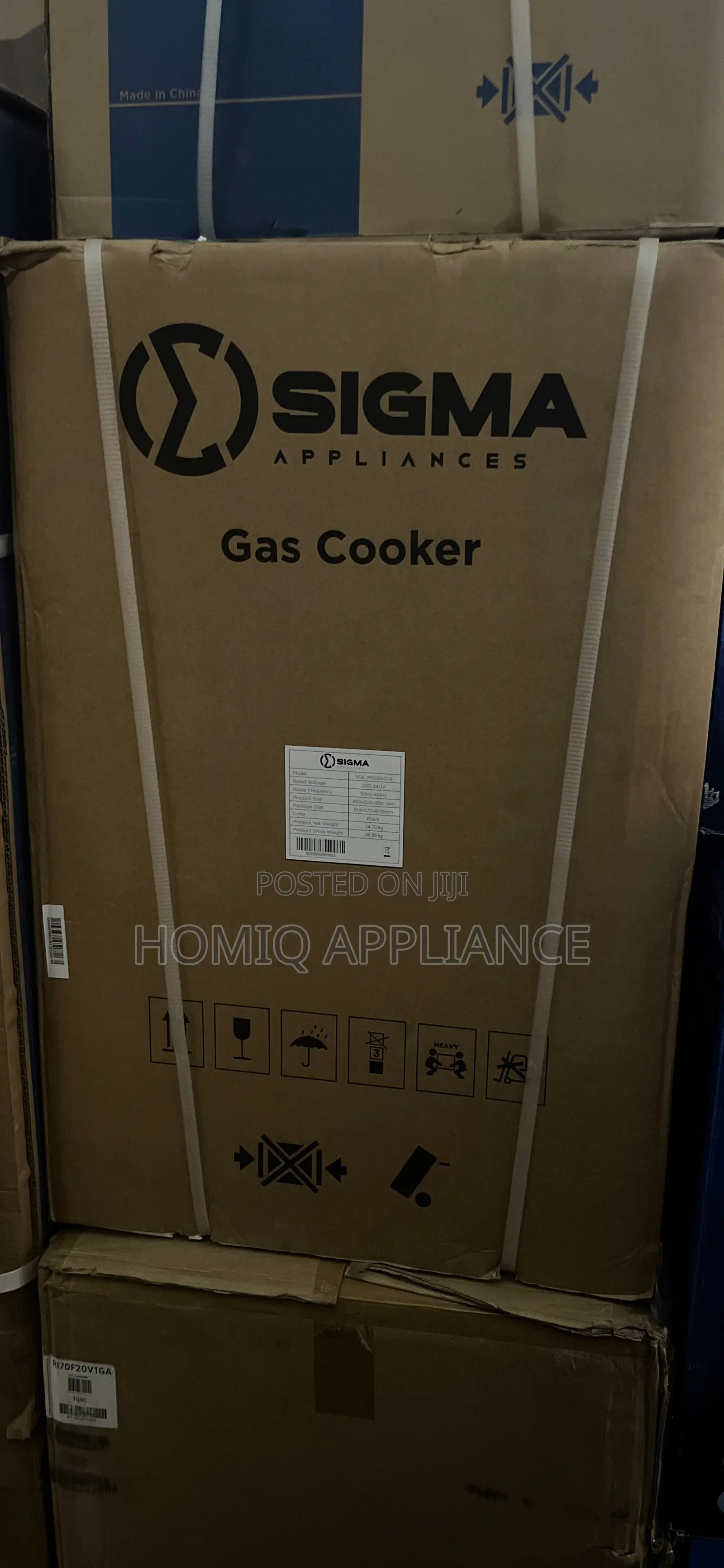 Sigma 4 Burner 50x50cm Gas Cooker With Auto Ignition – Black