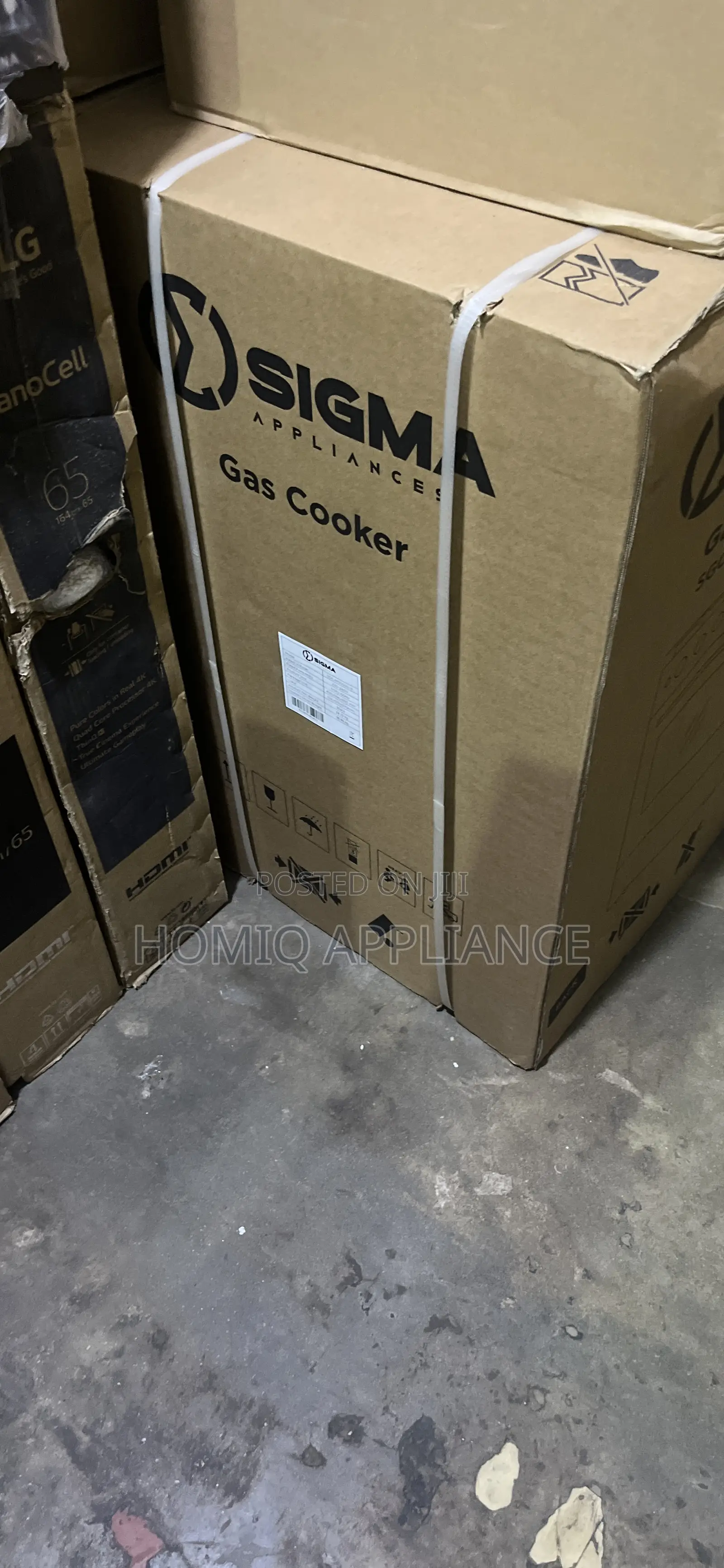 Sigma 4 Burner Gas Cooker 50×50 Stainless Steel Top