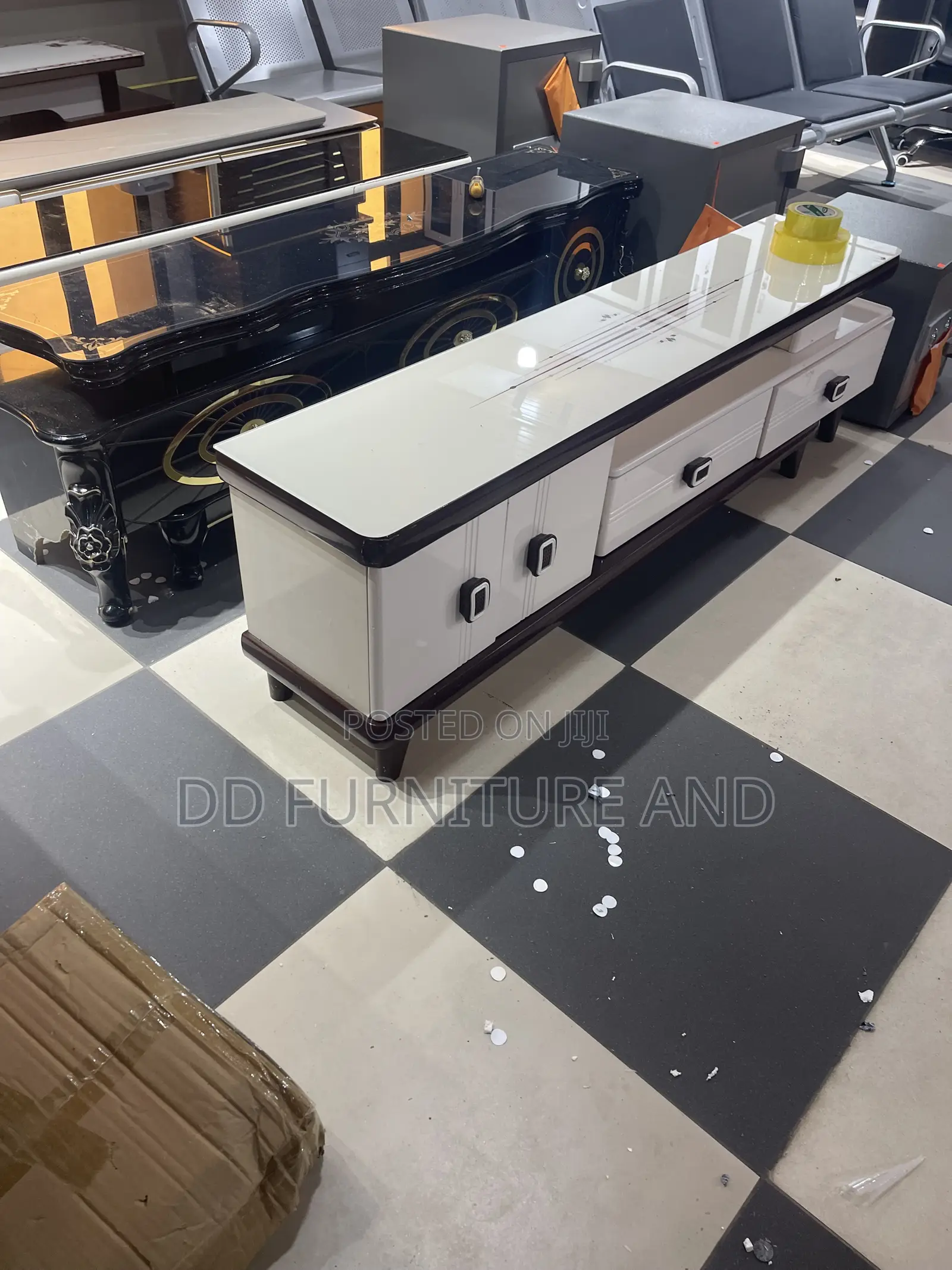 Black and Gold TV Stand