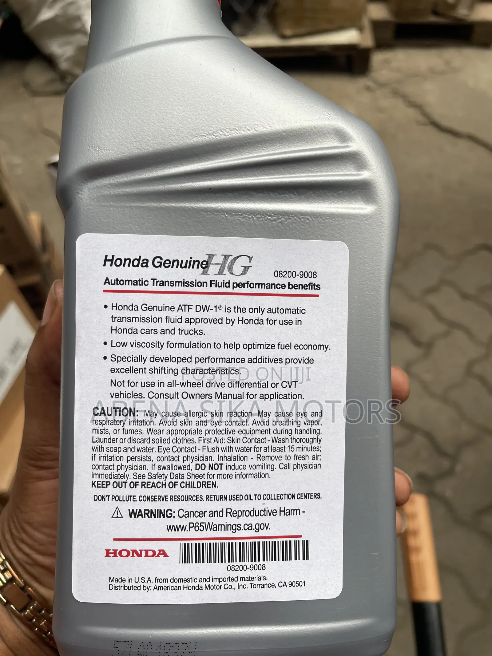 Original Honda Genuine Automatic Transmission Fluid DW-1