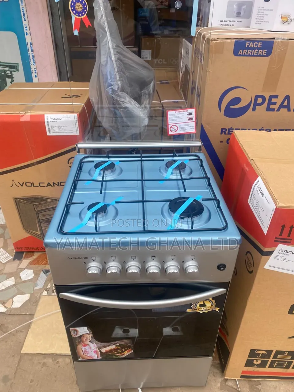Volcano 50x50cm 4 Burner Gas Stove With Oven and Grill