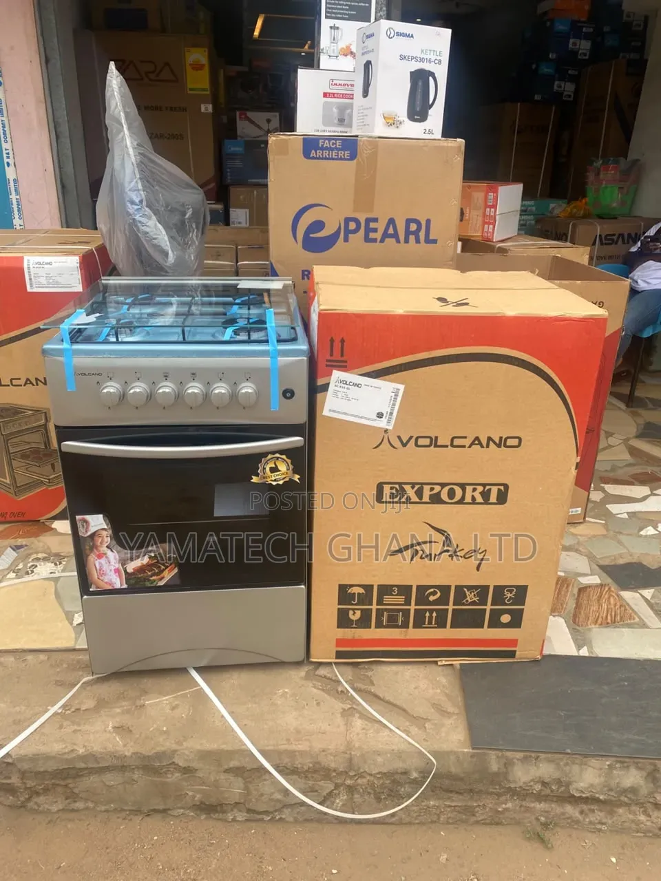 Volcano 50x50cm 4 Burner Gas Stove With Oven and Grill