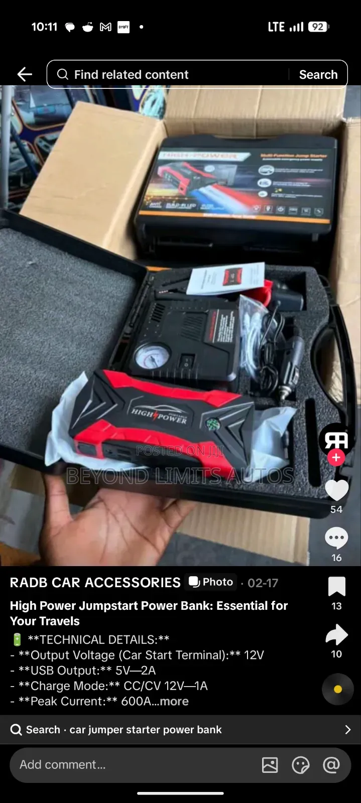 High Quality Jump Start With Tyre Inflator
