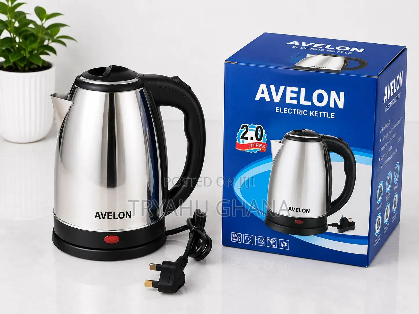 Shop the Avelon Electric Kettle Online in Ghana. 2.0l Capacity