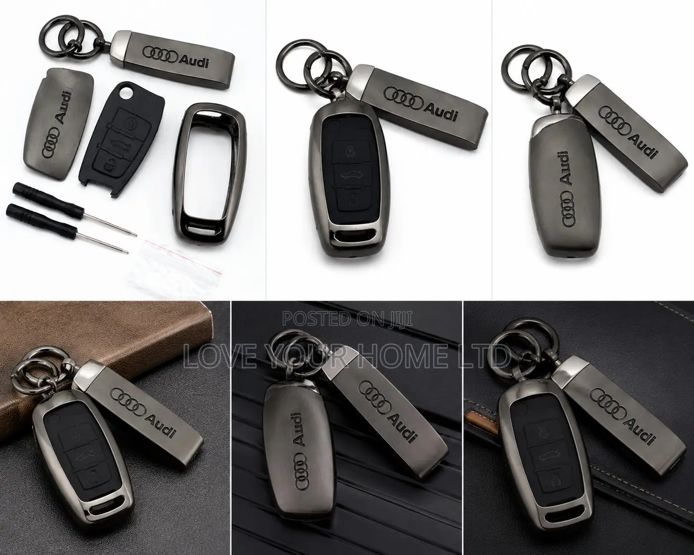 Audi 3-Button Smart Key Replacement Shell Kit