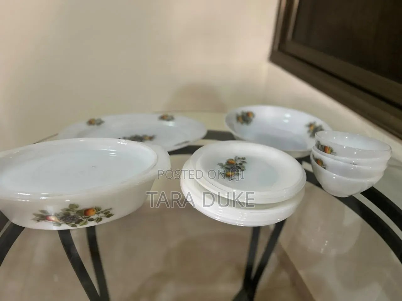 Vintage-Style Opal Glassware/Dinnerware Set