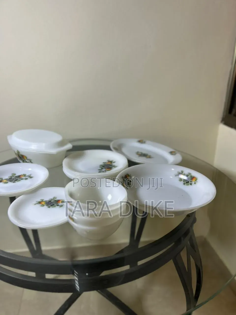 Vintage-Style Opal Glassware/Dinnerware Set
