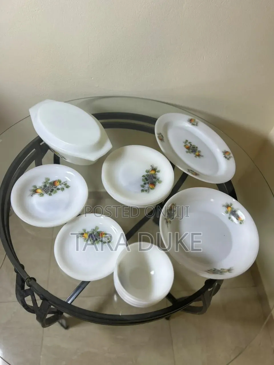 Vintage-Style Opal Glassware/Dinnerware Set