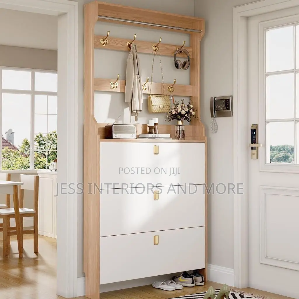 Standing Shoe With Coat Rack