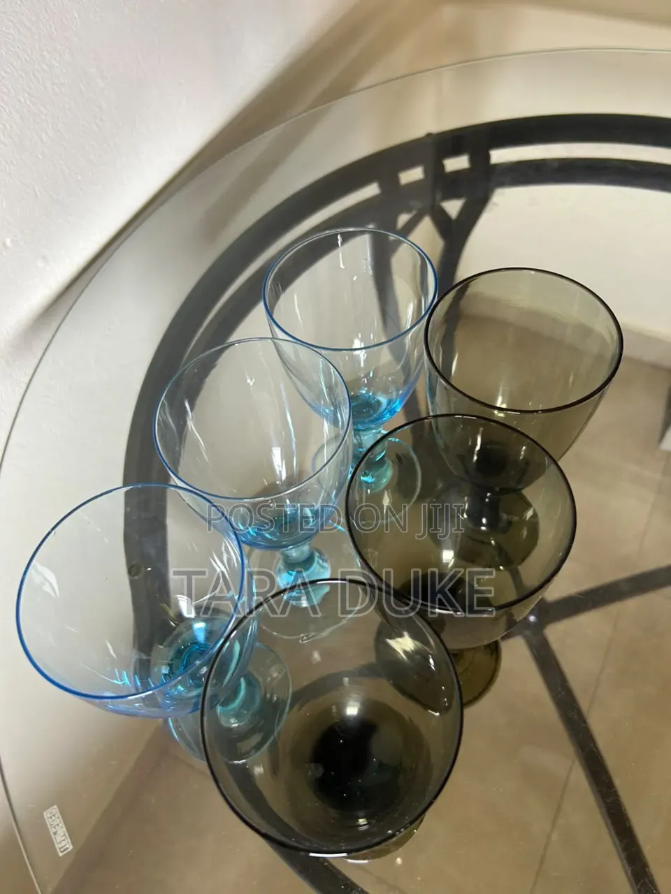 6-Piece Vintage Tinted Wine Glass Set
