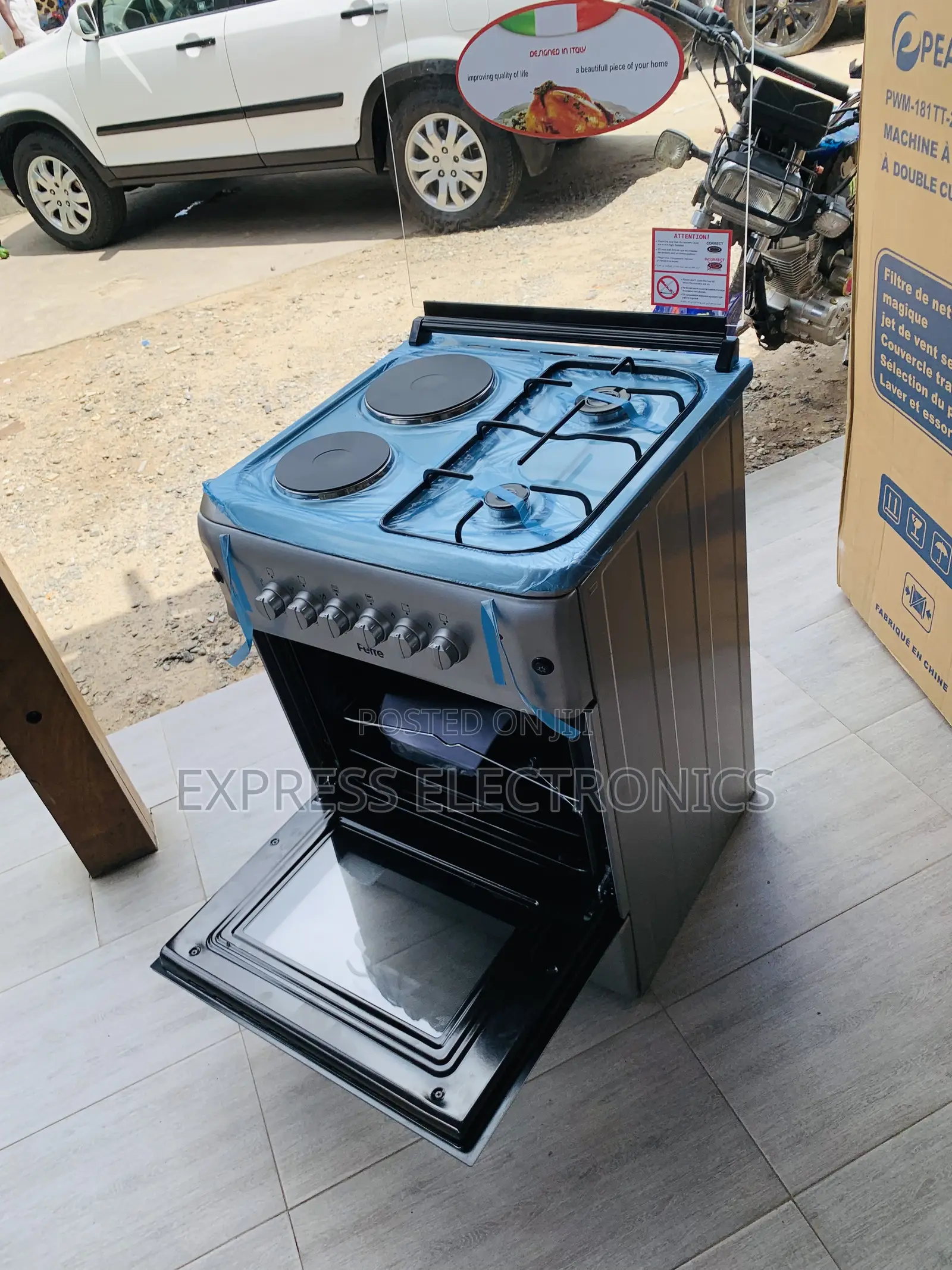 Brabd New 2-2 Stove Gas Electric Cooker Oven Rotisserie