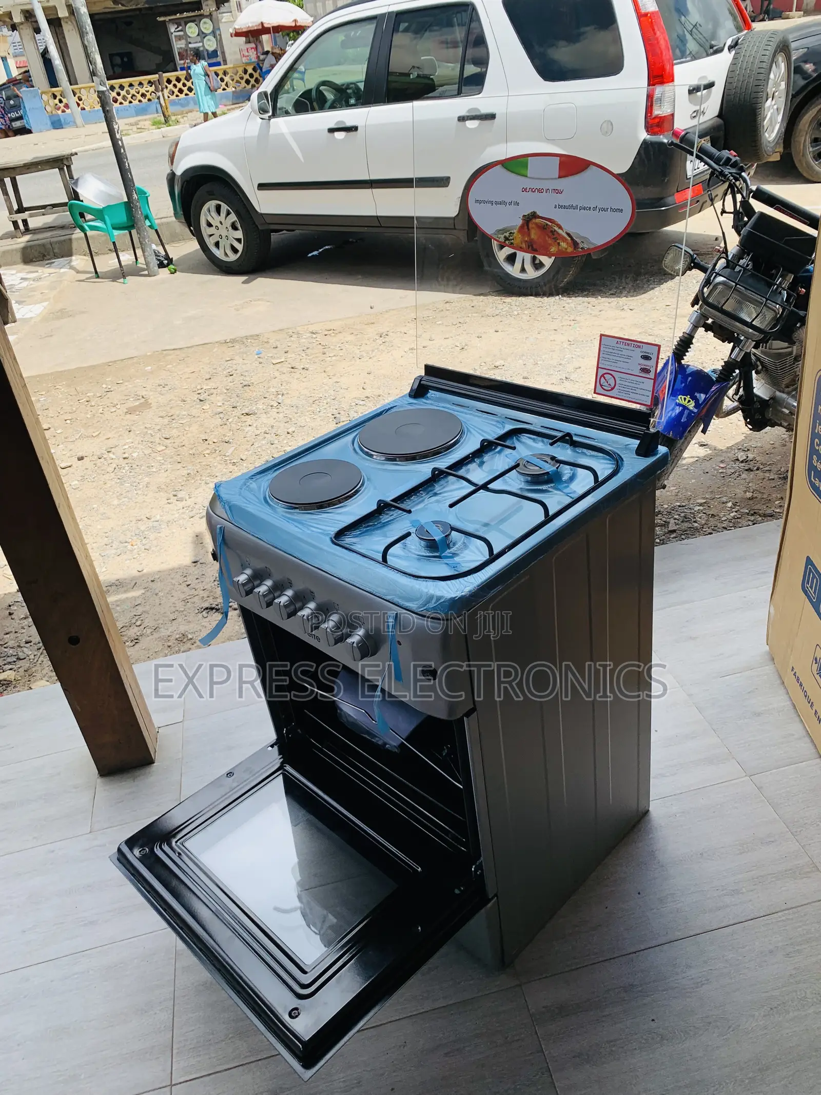 Ultra Modern Sleek Gas Cooker Oven Grill 2-2 60:60
