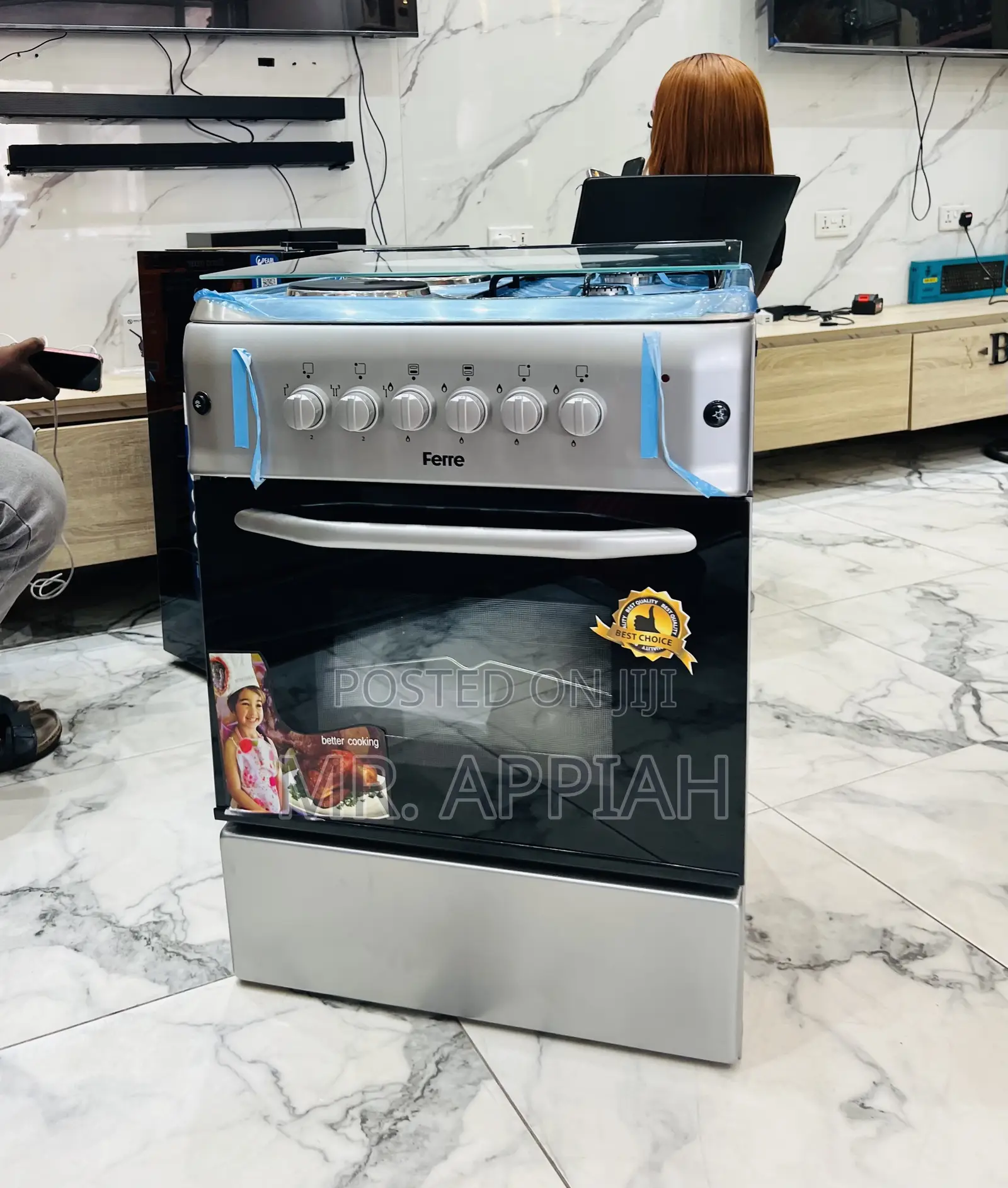 Check Out Classic Ferre Glass Lid 2 Gas + 2 Electric Cooker(Gray)