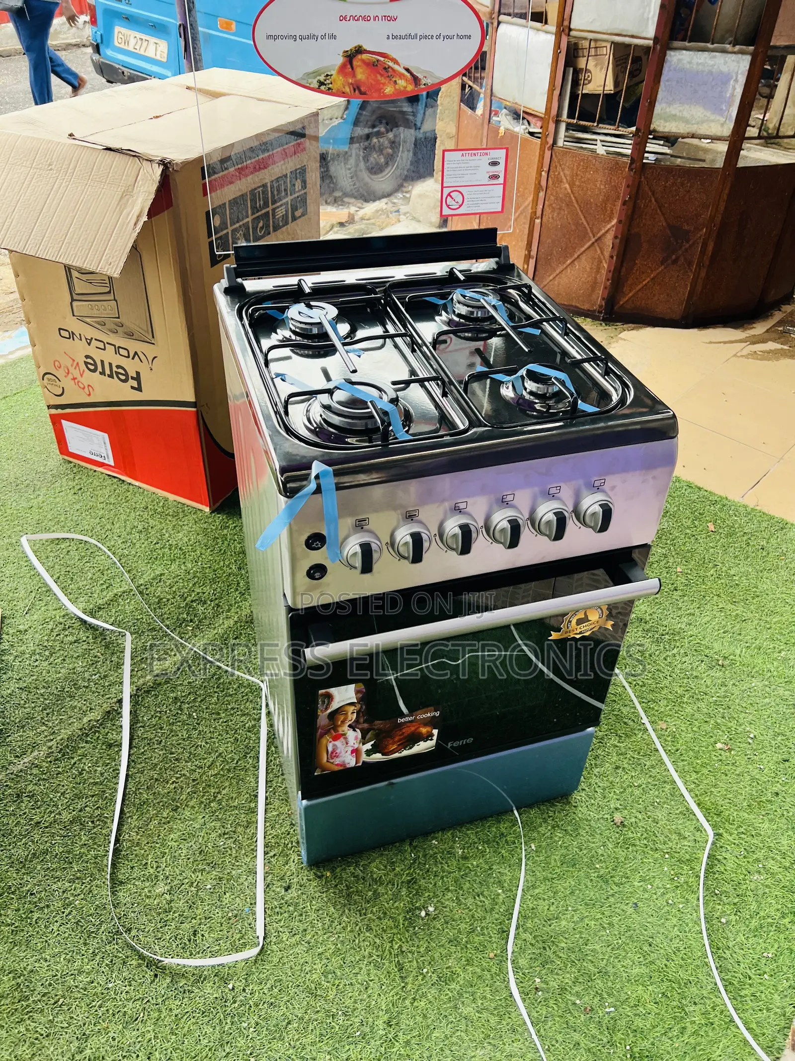 Highly Recommended Gas Cooker Oven Rotisserie 4burner New Line 60/50