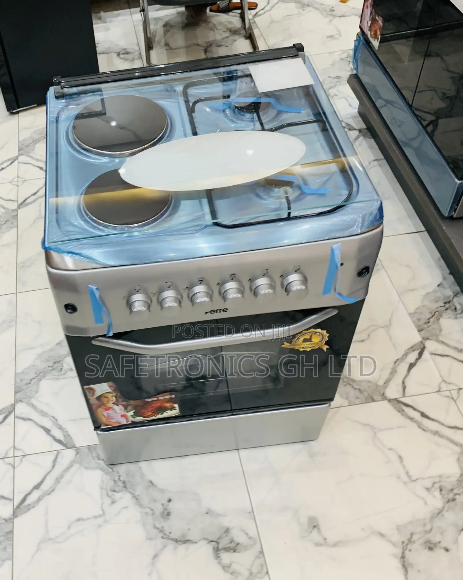 Original Grey Ferre 60×60cm 2-Electric 2-Gas Cooker With Oven Grill