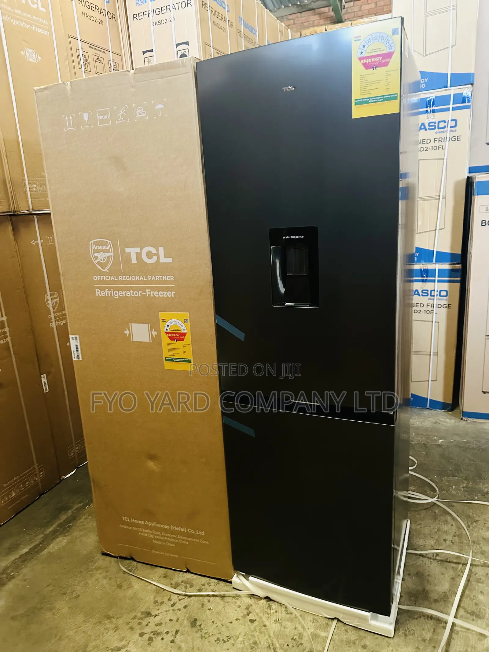 Highest Made TCL Double Door 309liters Refrigerator With Dispenser