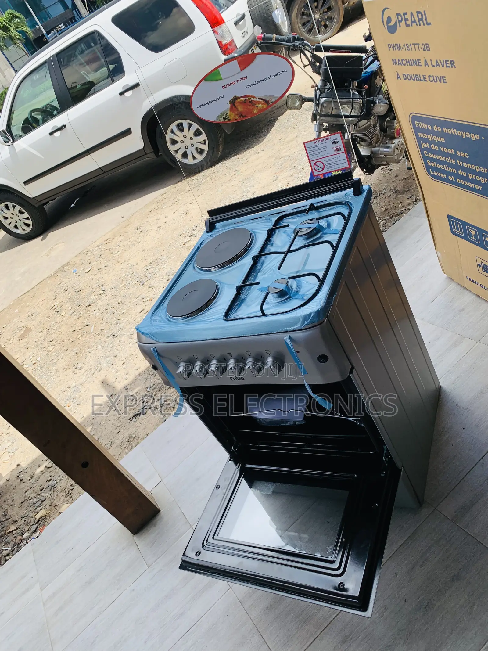 Quality Sleek 2-2 Stove Gas Electric Cooker Oven Grill 60/60