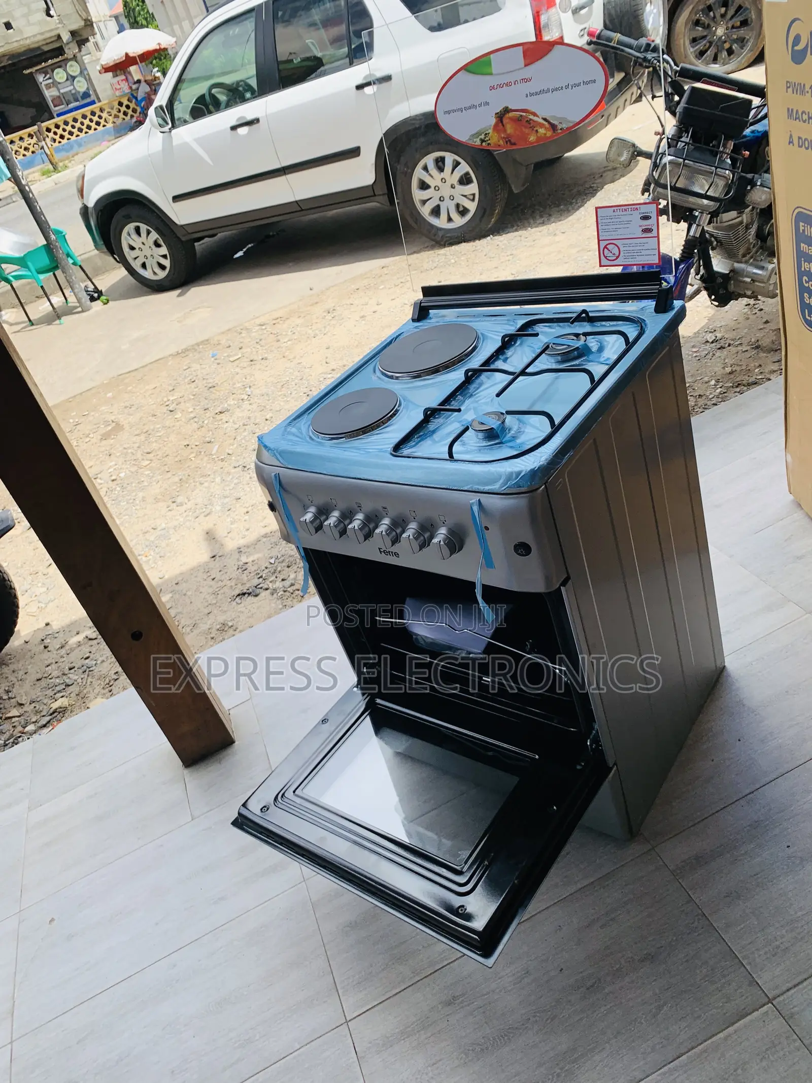 Quality Sleek 2-2 Stove Gas Electric Cooker Oven Grill 60/60