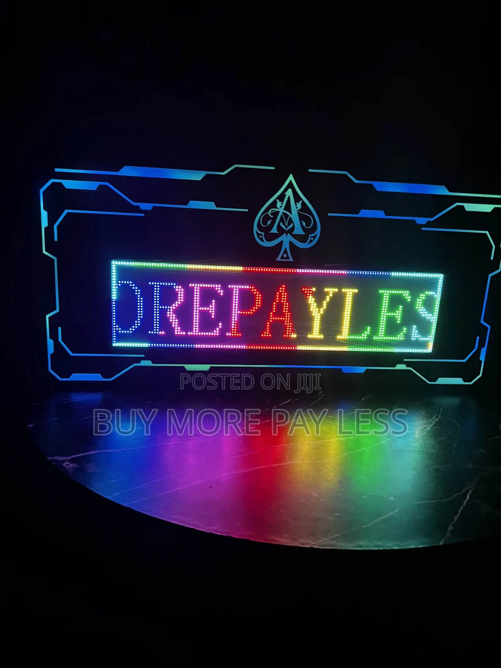 L Custom Programmable LED Acrylic Message Sign Board.
