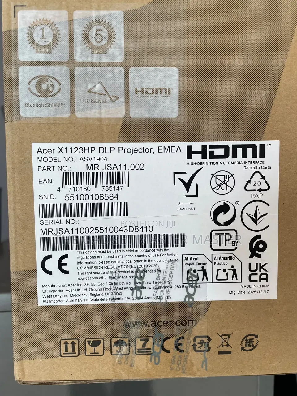 Acer X1123hp DLP Protector