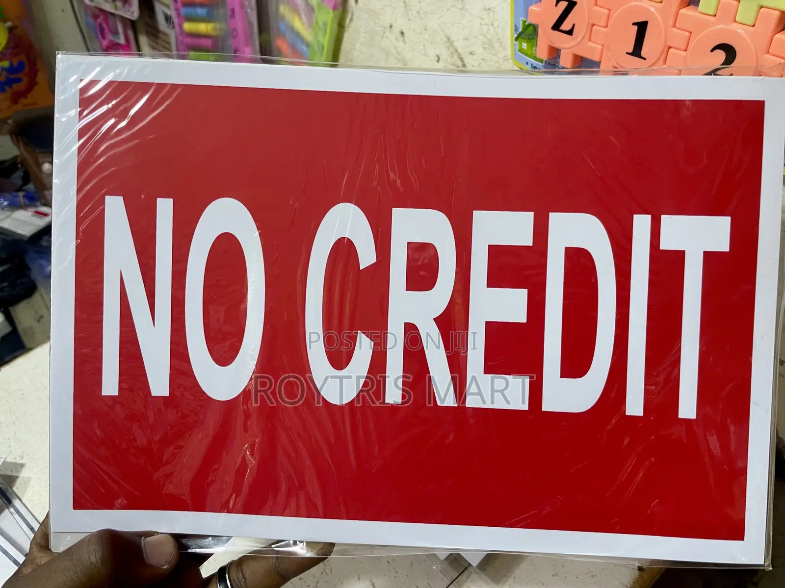 No Credit Signage
