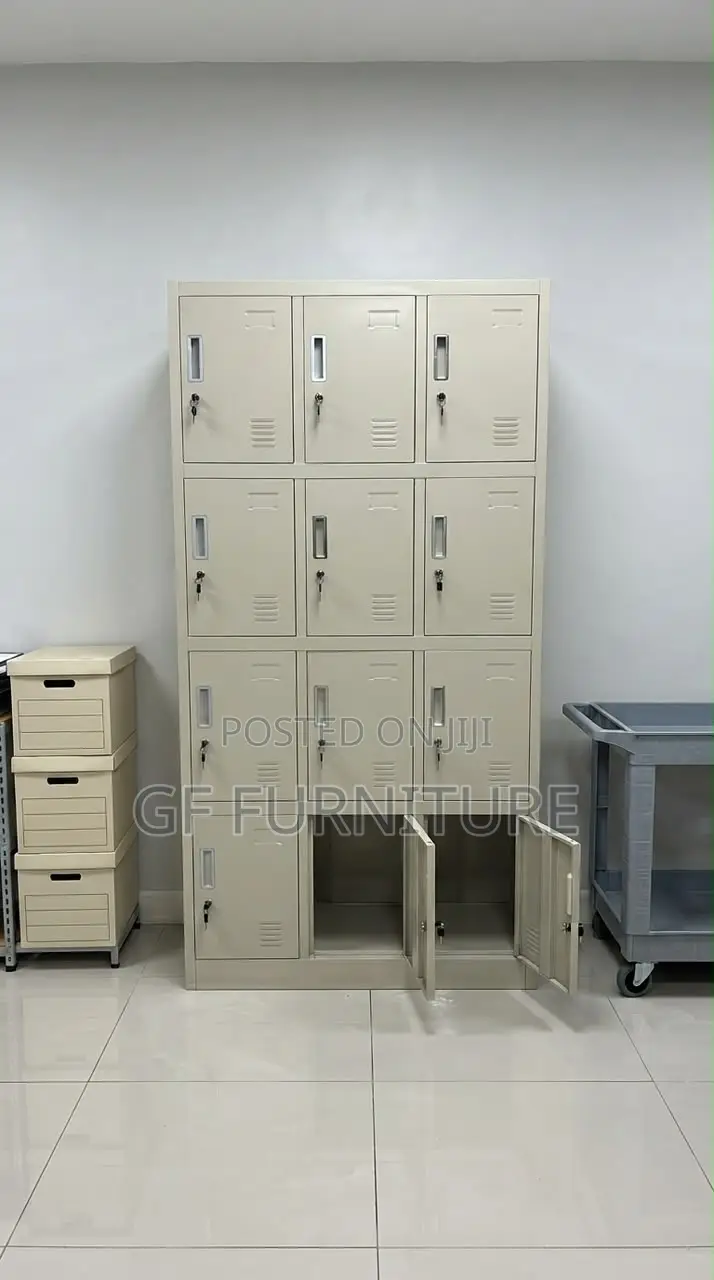 12 Locker Office Cabinet Strong Metal