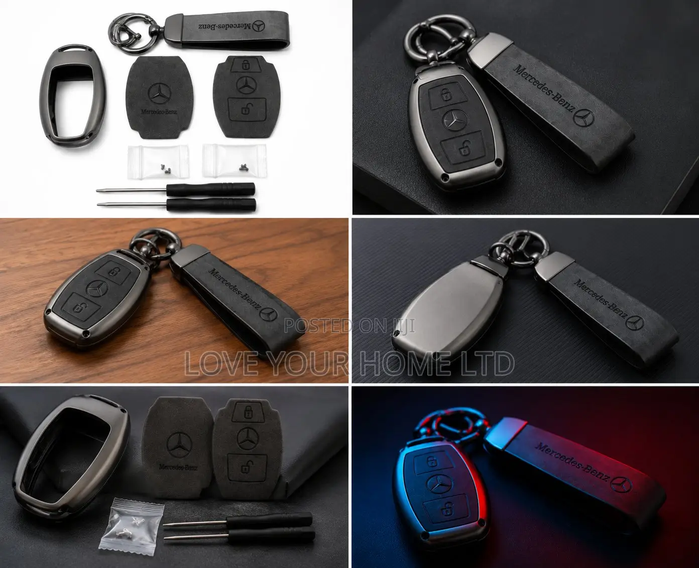 Mercedes-Benz 2-Button Smart Key Replacement Shell Kit