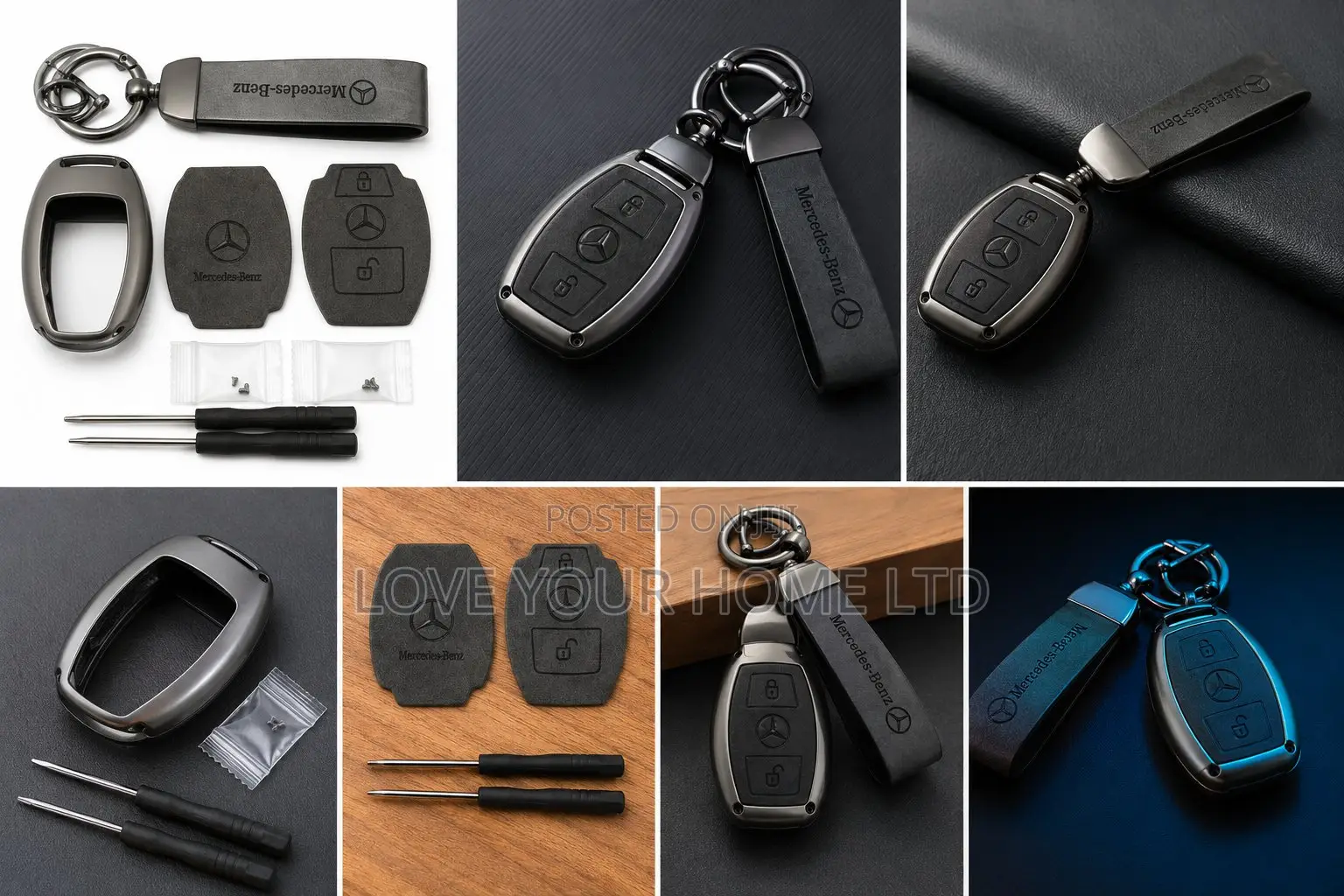 Mercedes-Benz 2-Button Smart Key Replacement Shell Kit