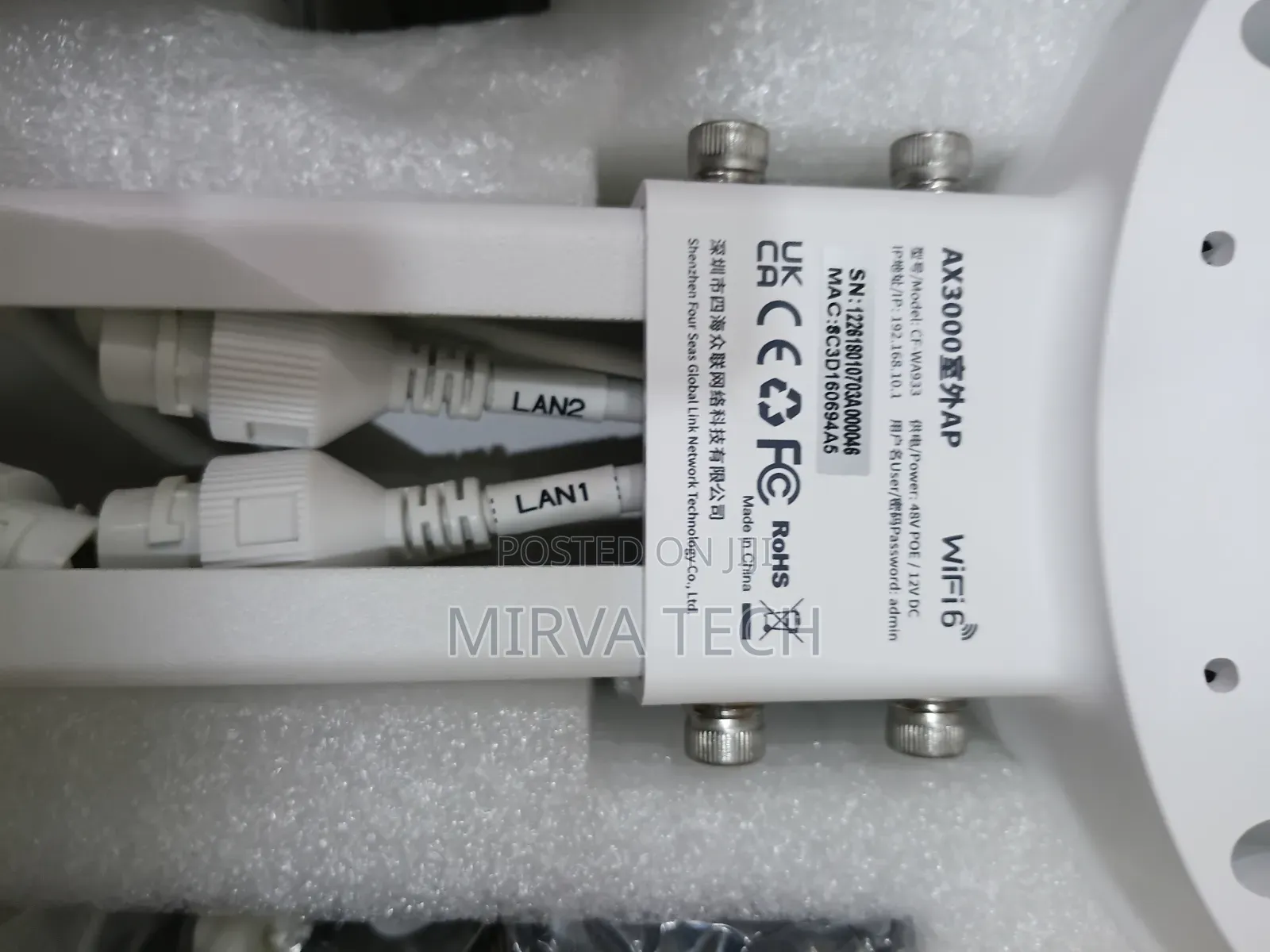 Comfast WiFi 6 (AX3000) Dual-Band Outdoor Access Point CF-WA933