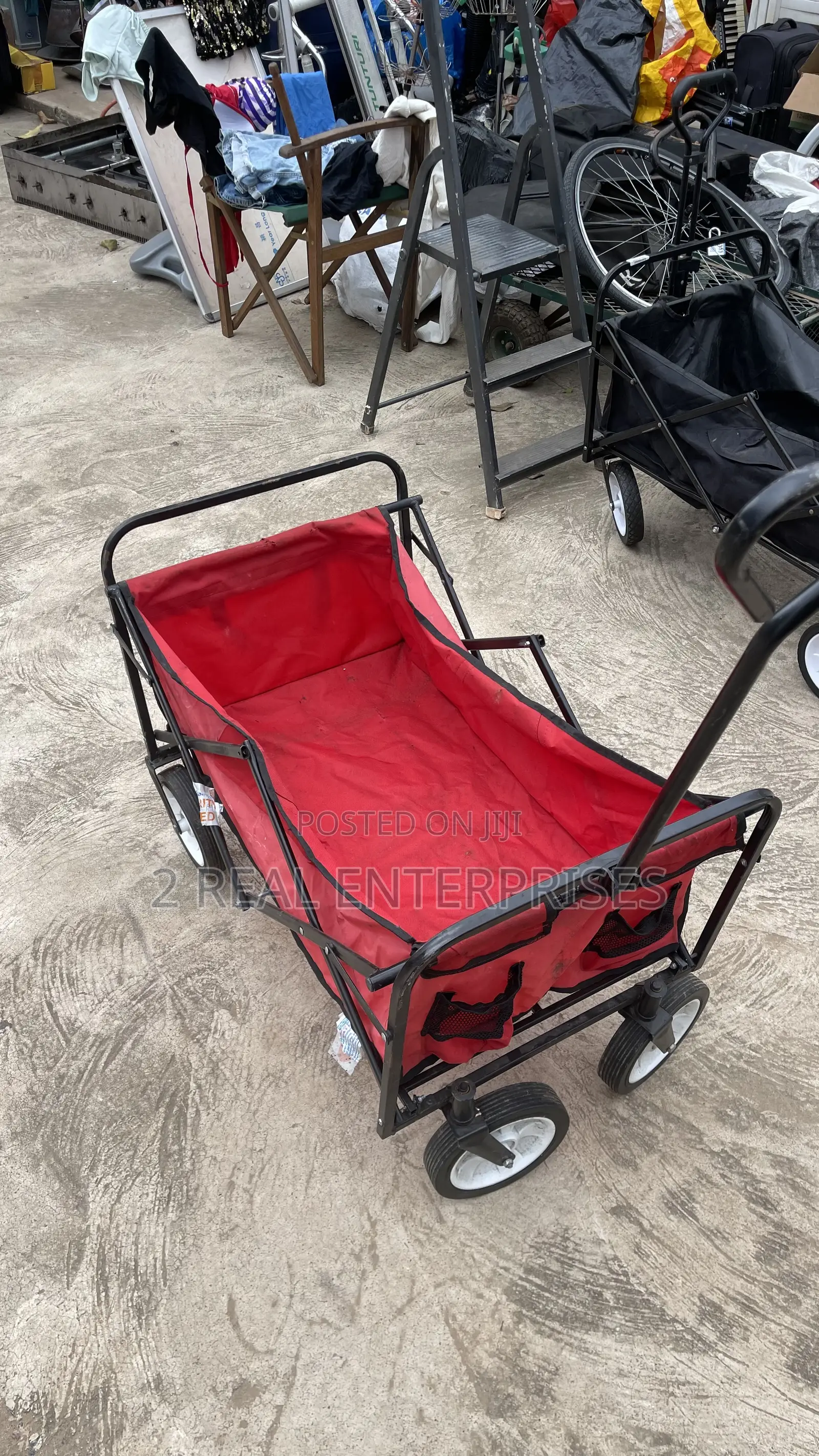 Foldable Trolley Red Wagon