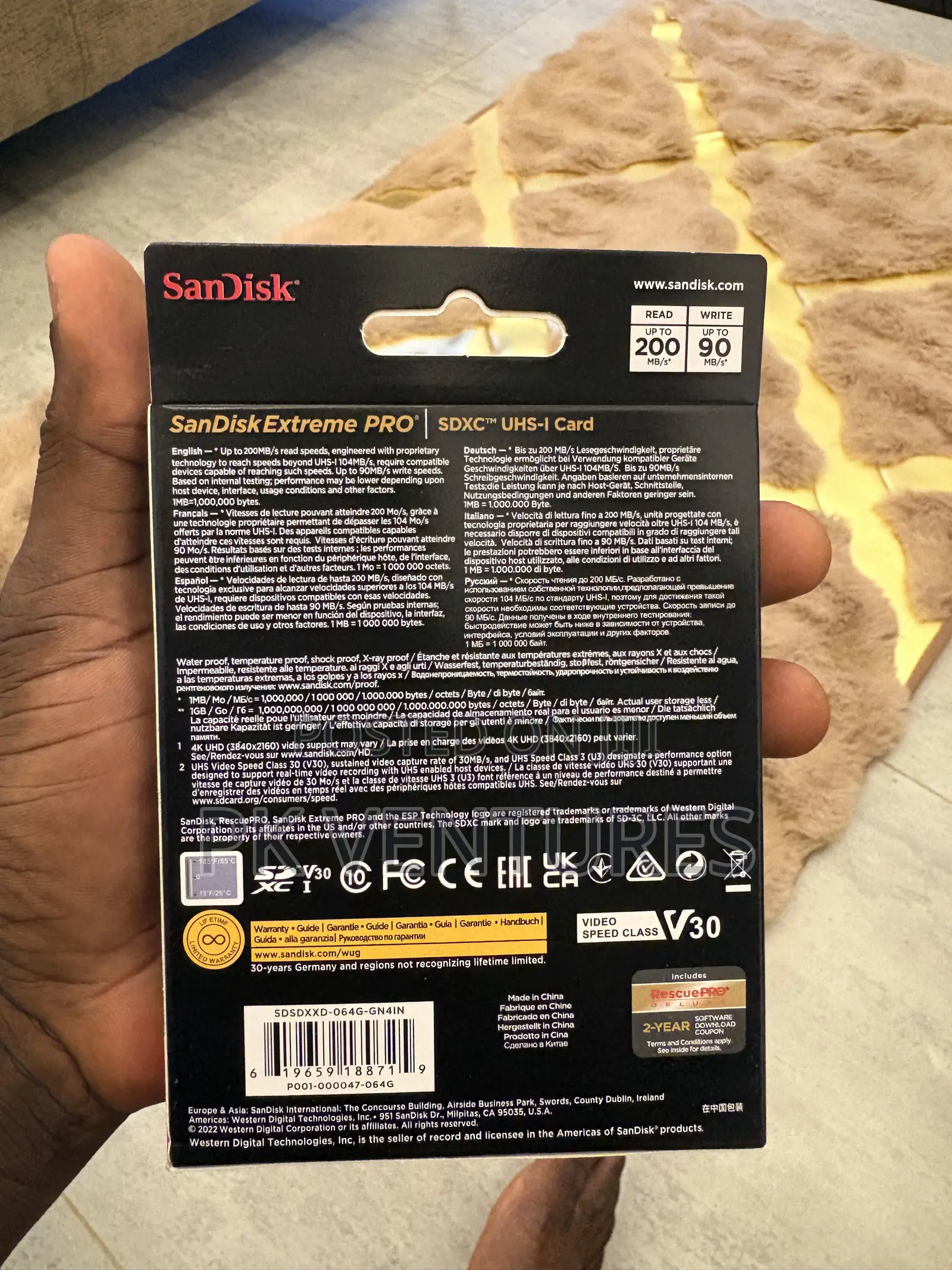 Extreme 64gb Sandisk Sd Card for Camera