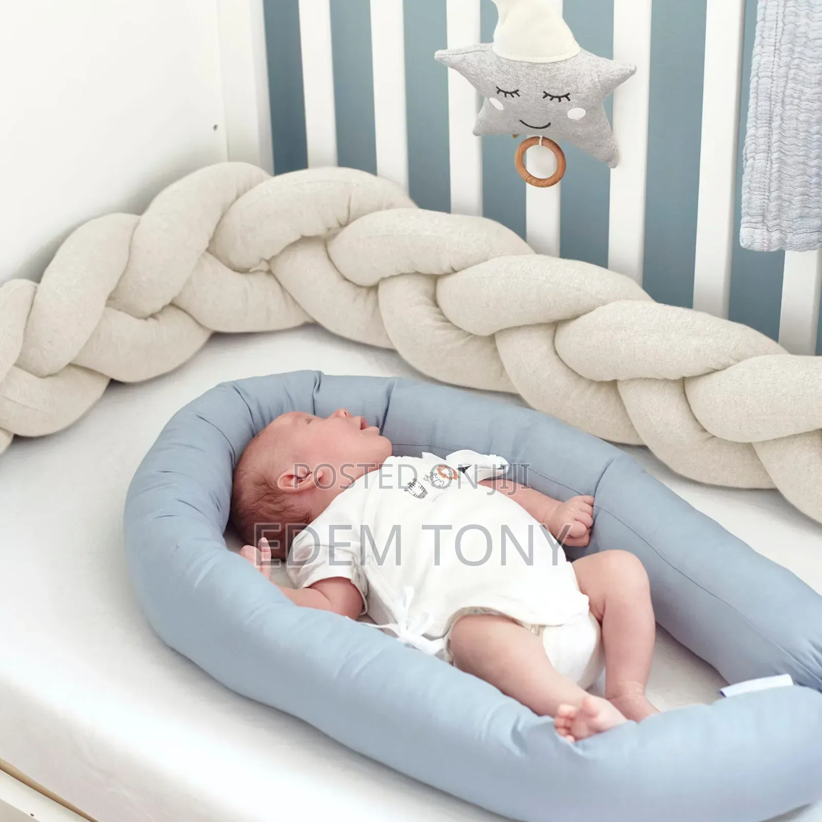 Mother Smile -Braided Crib/Cot Bumper-3meters