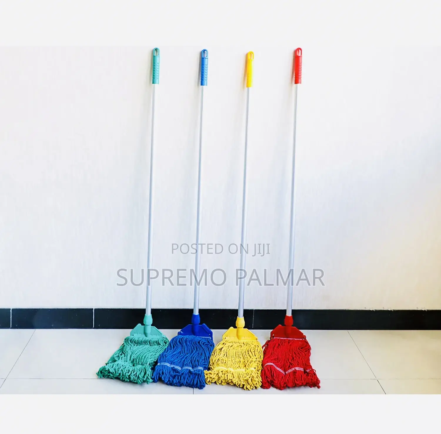 Industrial Microfiber Mop With Silver Handle