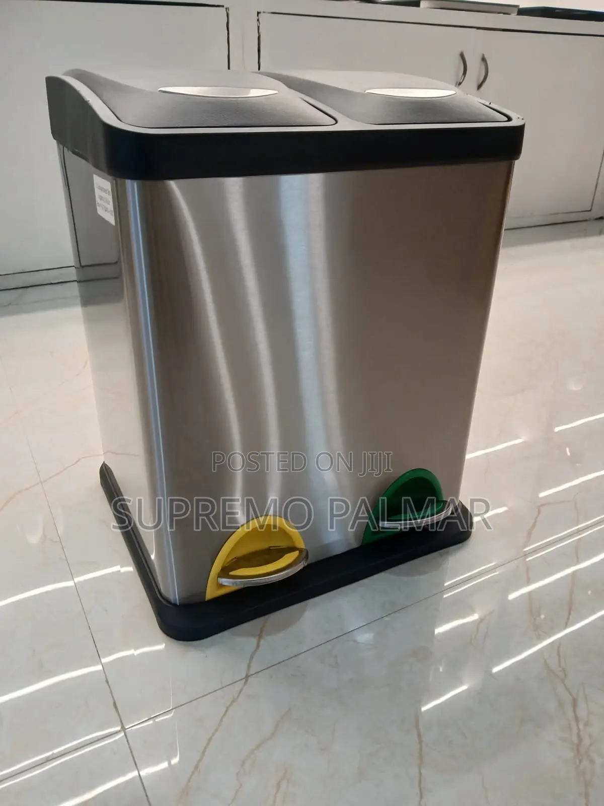 16 Liters Stainless Steel Double Pedal Bin