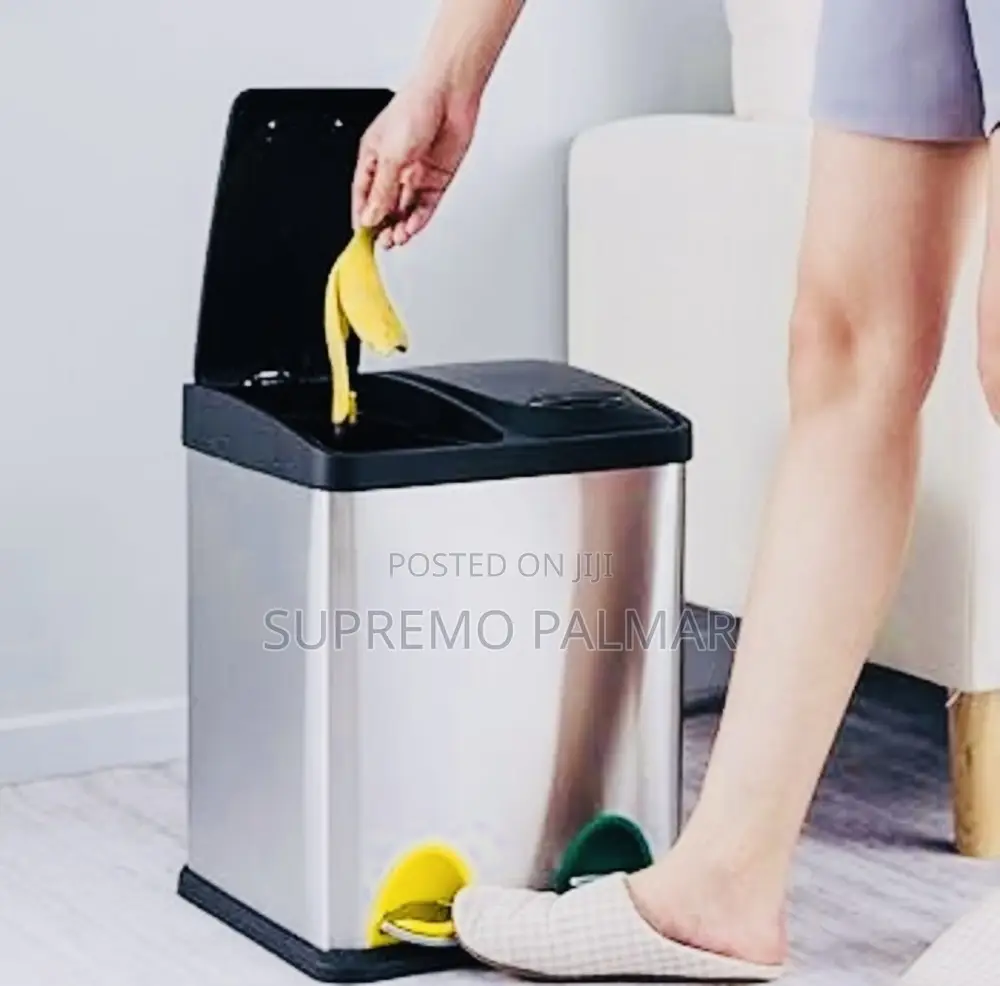 16 Liters Stainless Steel Double Pedal Bin
