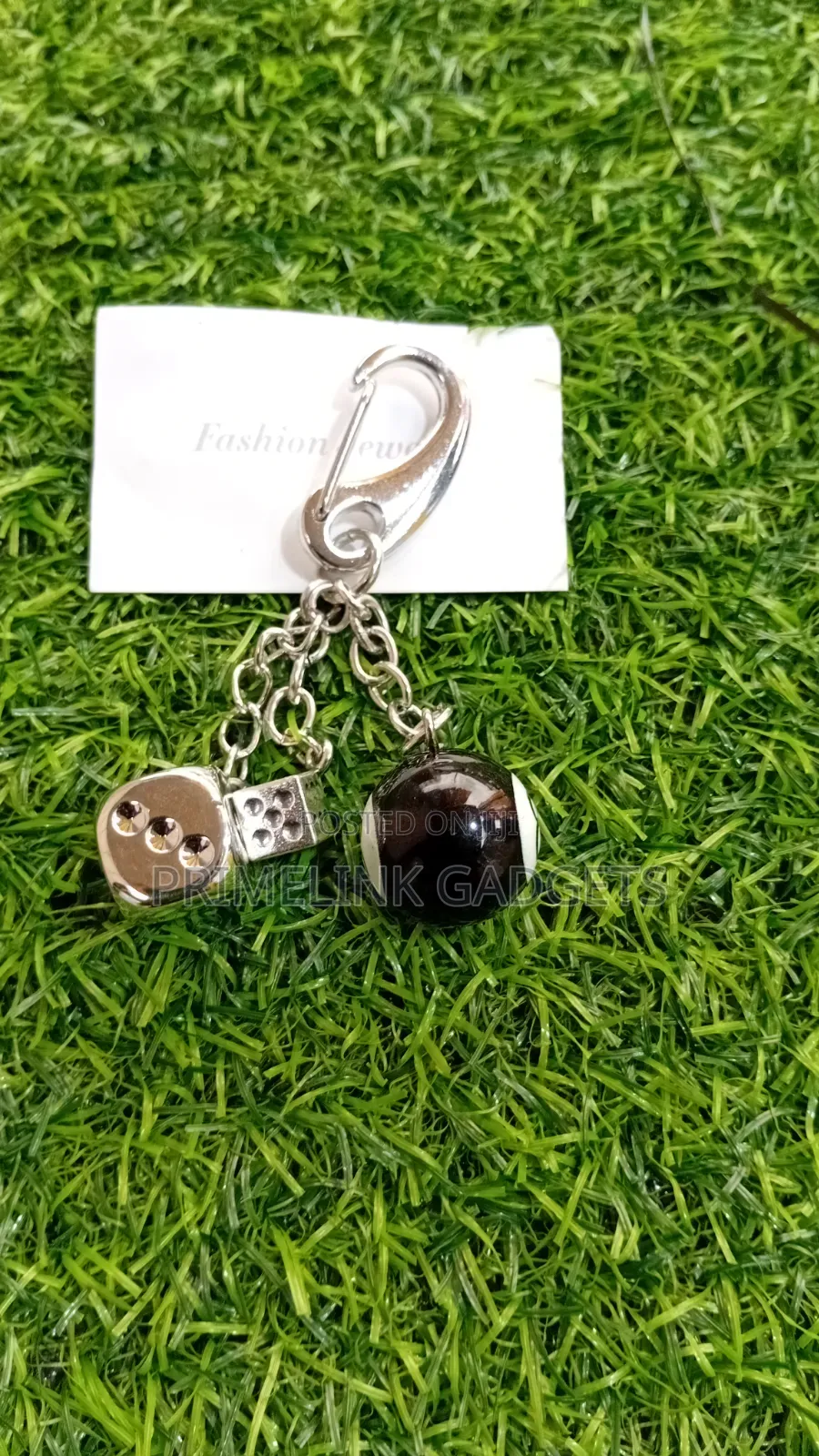 Dice Billard 8-Ball Keychain for Jeans and Bags