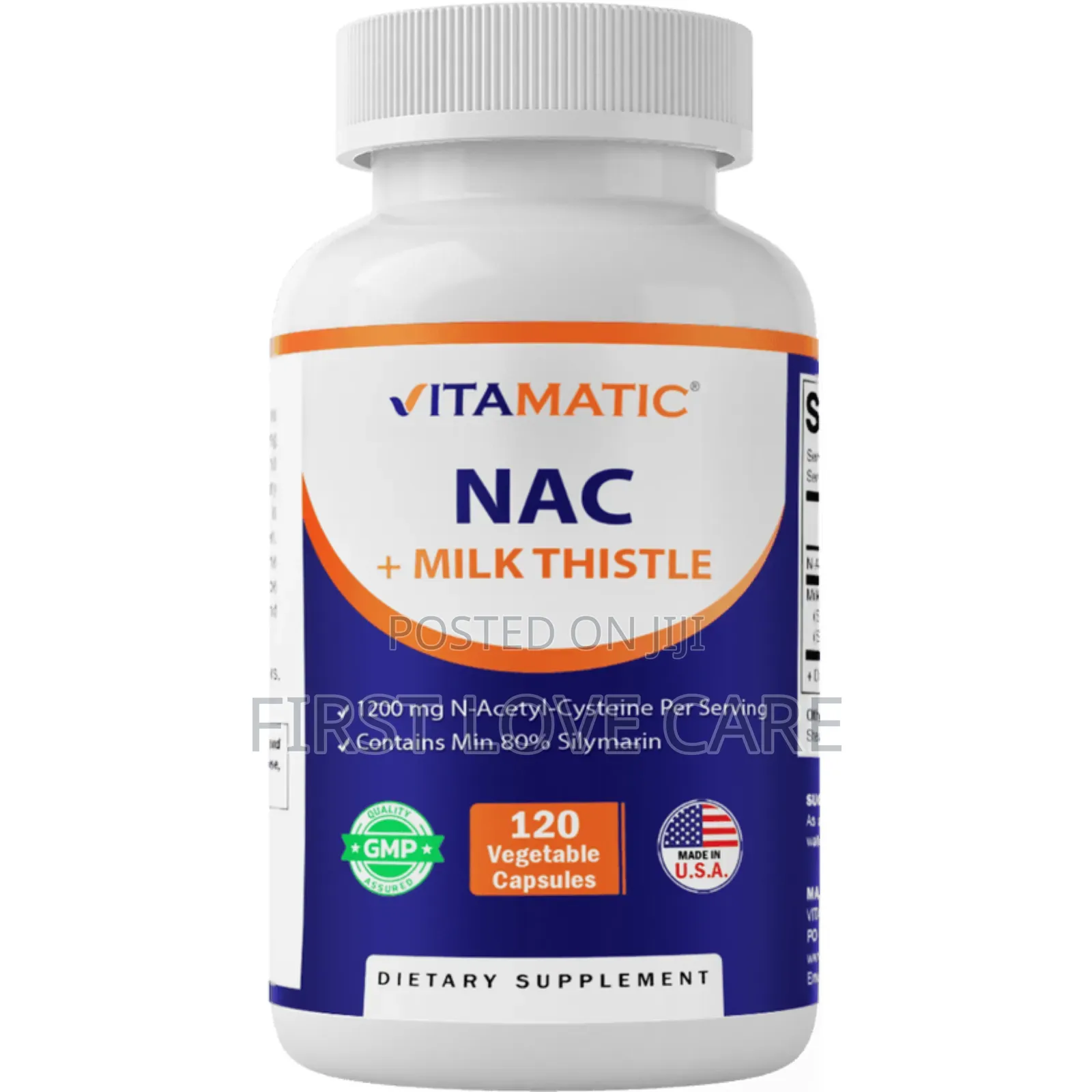 Vitamatic NAC, Milk Thistle Extract, Cellulose (Capsule), Vegetables