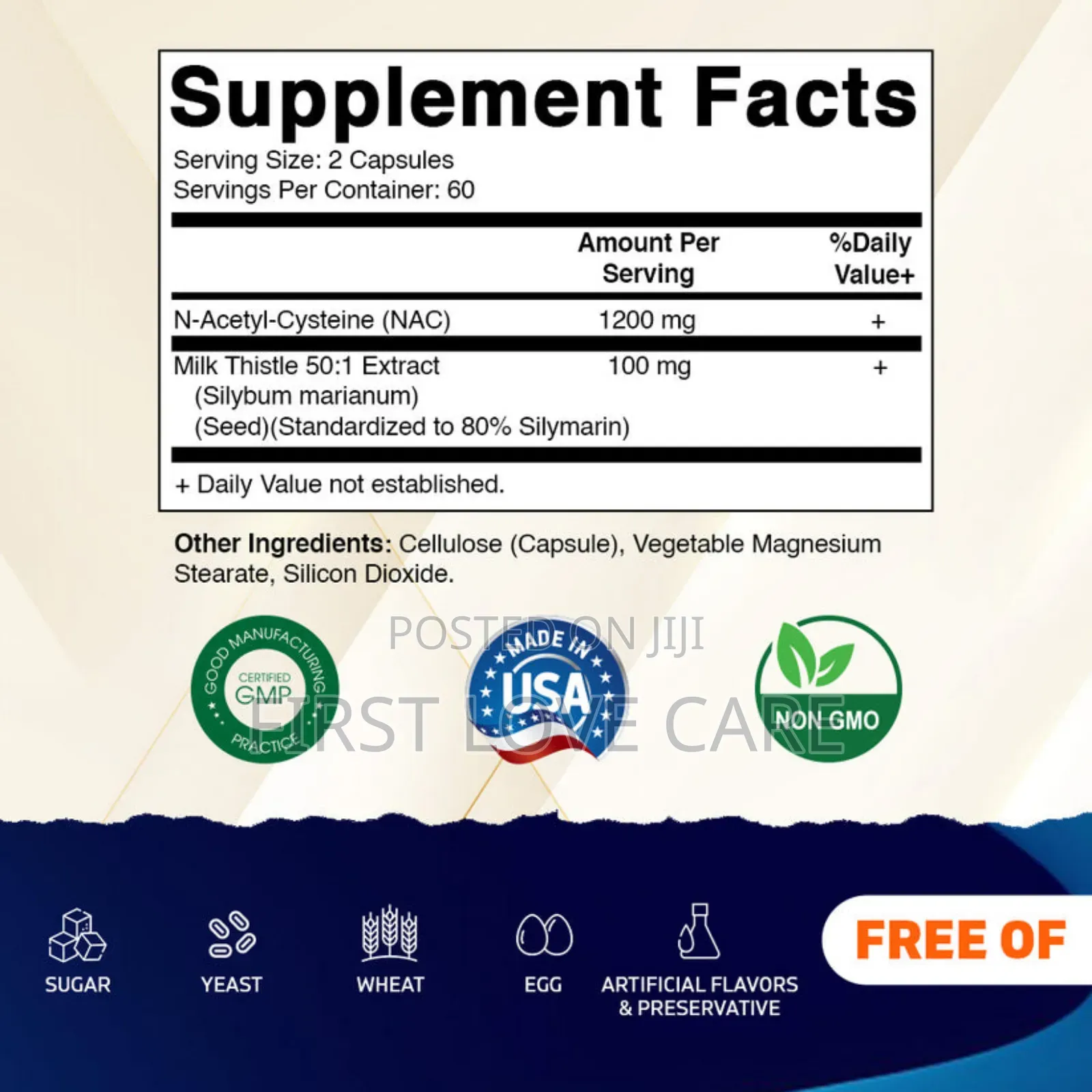 Vitamatic NAC, Milk Thistle Extract, Cellulose (Capsule), Vegetables