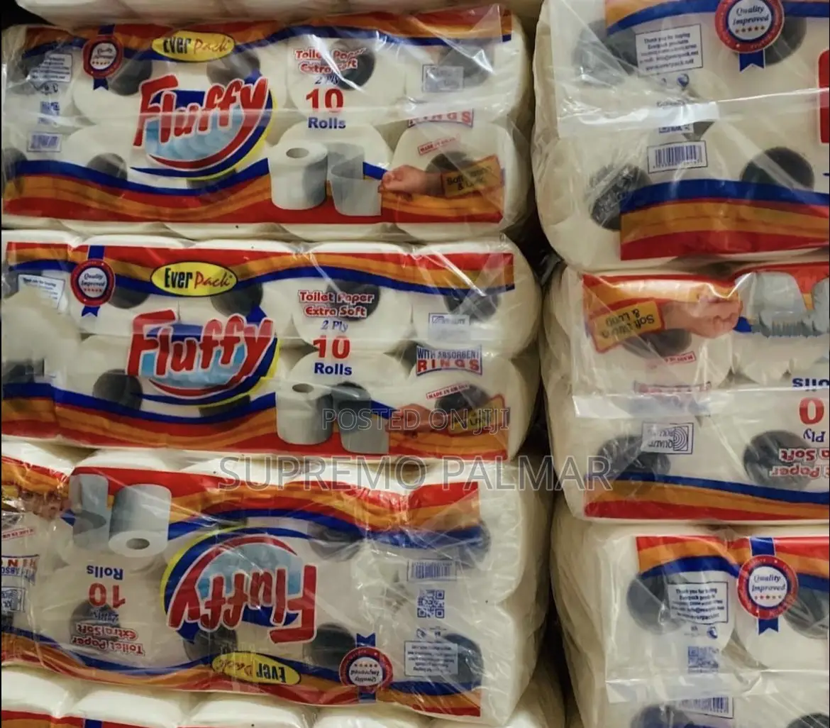 Fluffy Toilet Roll Bag, 70 Pieces/Bag – 7 Packs of 10 Rolls