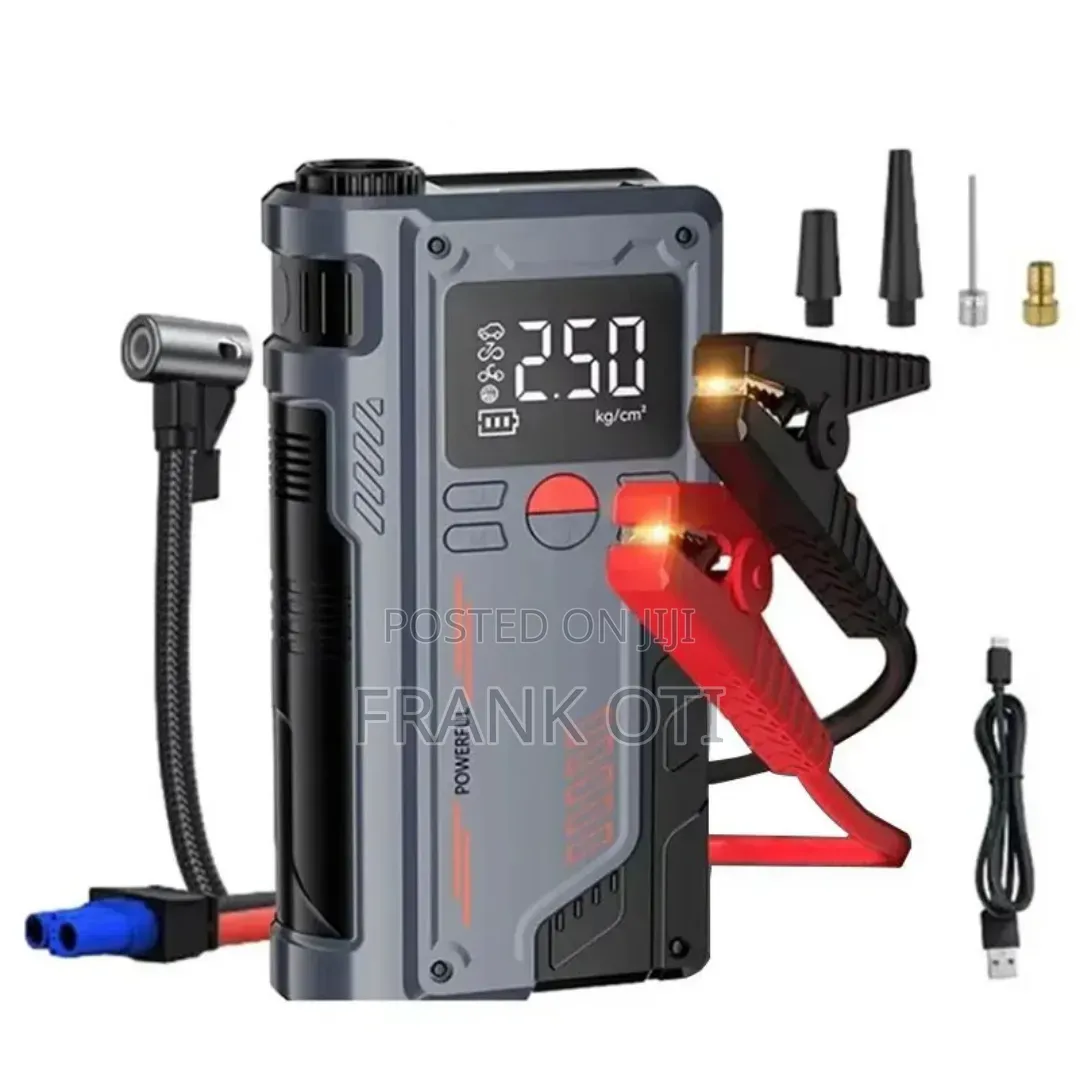 Car Jump Starter and Tire Pump All in 1 Complete Set