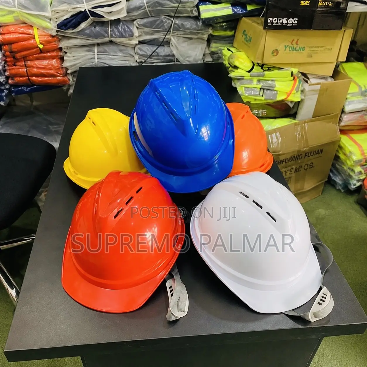 Safety Helmet With Chin Strap & Uv Protection – Construction
