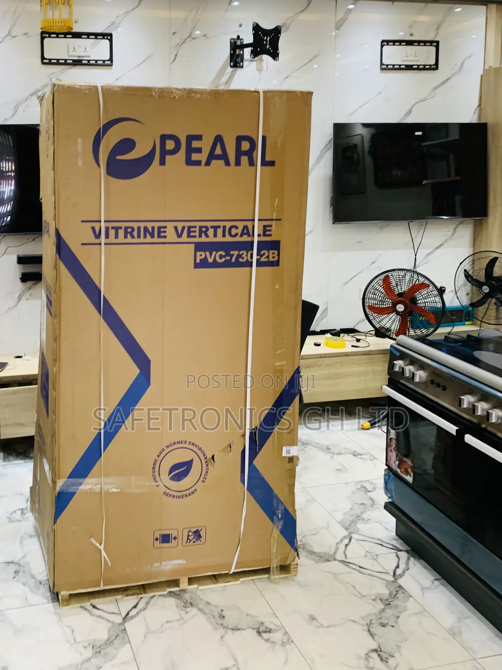 Newly Bulky Pearl PVC-730-2b 610-Liter Double-Door Glass Display