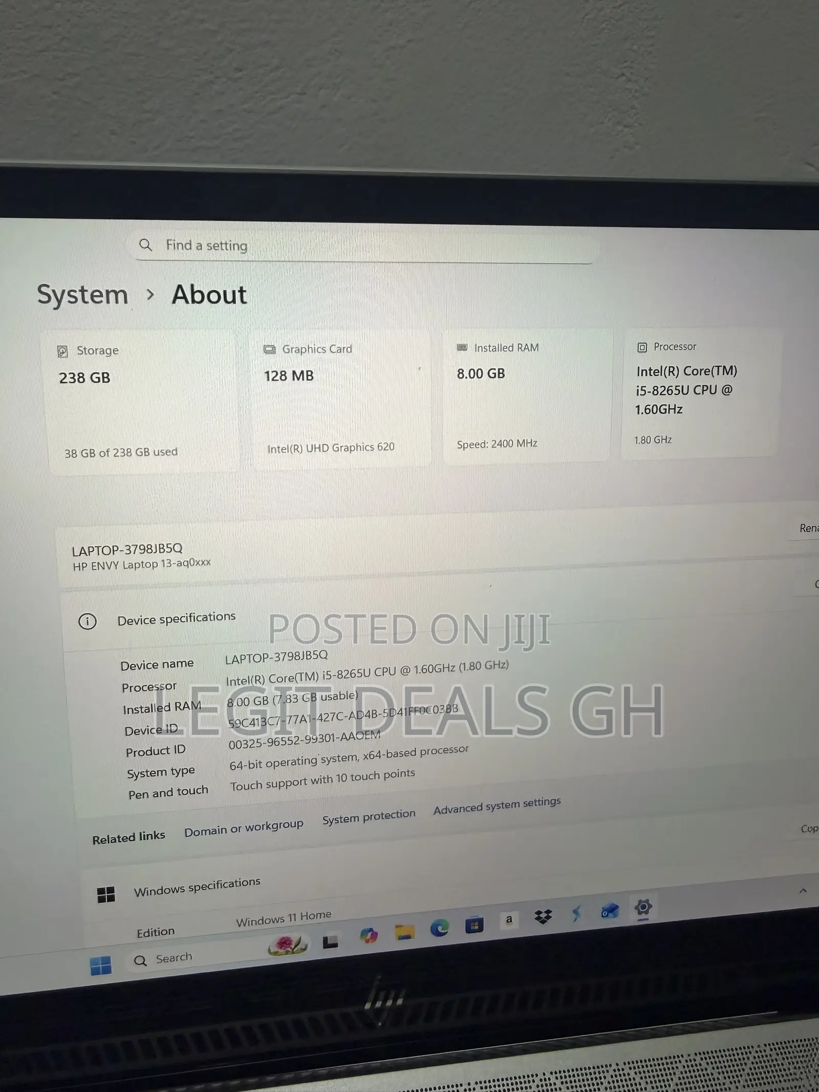 Laptop HP Envy 13 8GB Intel Core i5 SSD 256GB