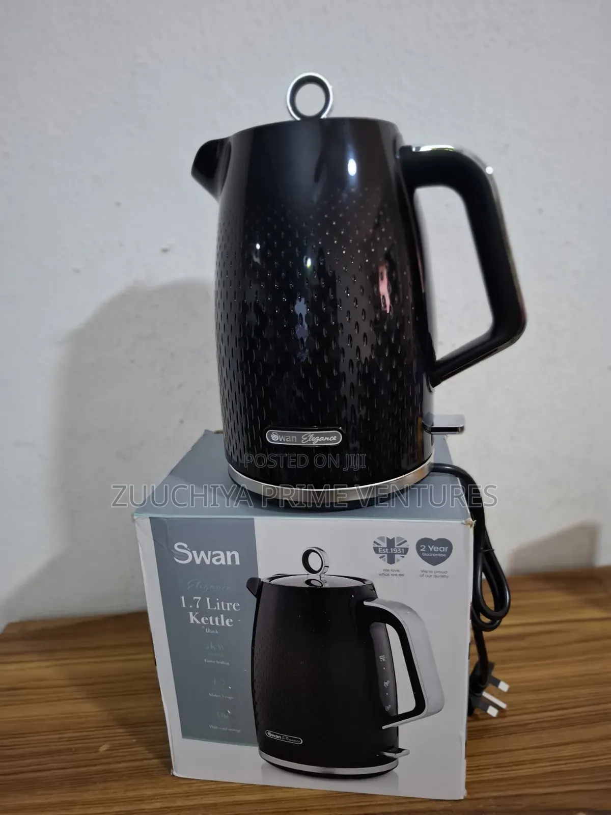 Swan Elegance Kettle (Plastic Black) From Uk