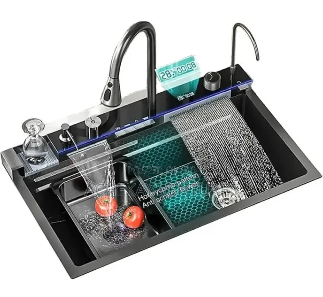 Smart Digital Sink Stainless With Led Display Lights
