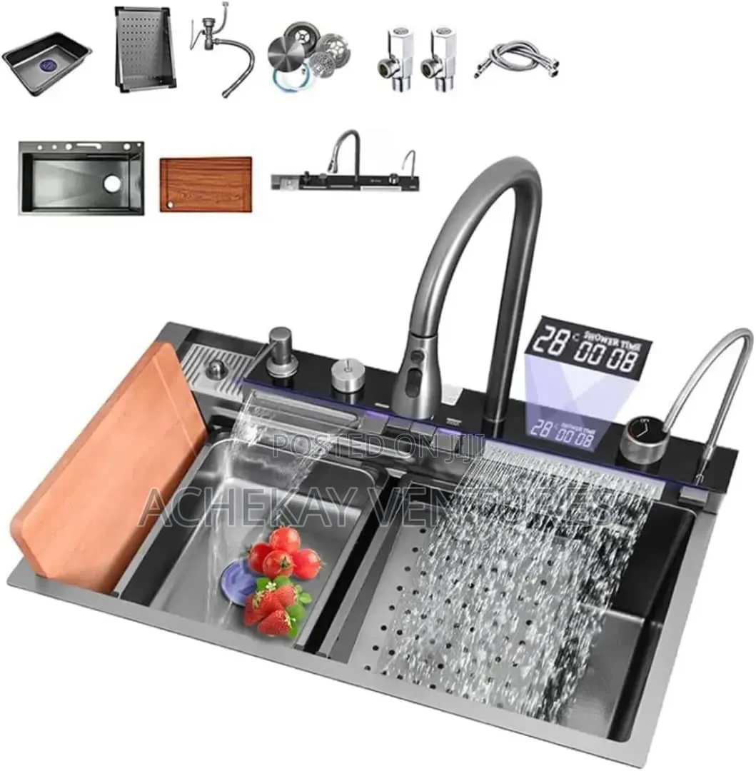 Smart Digital Sink Stainless With Led Display Lights