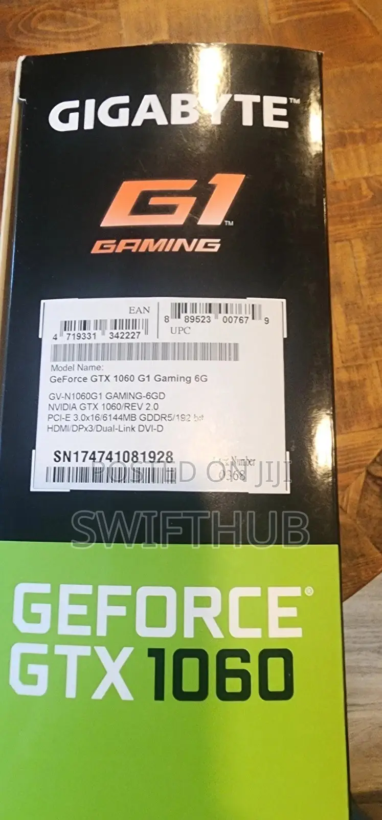 Gigabyte Nvidia GTX 1060 6gb Gaming G1 Graphics Card