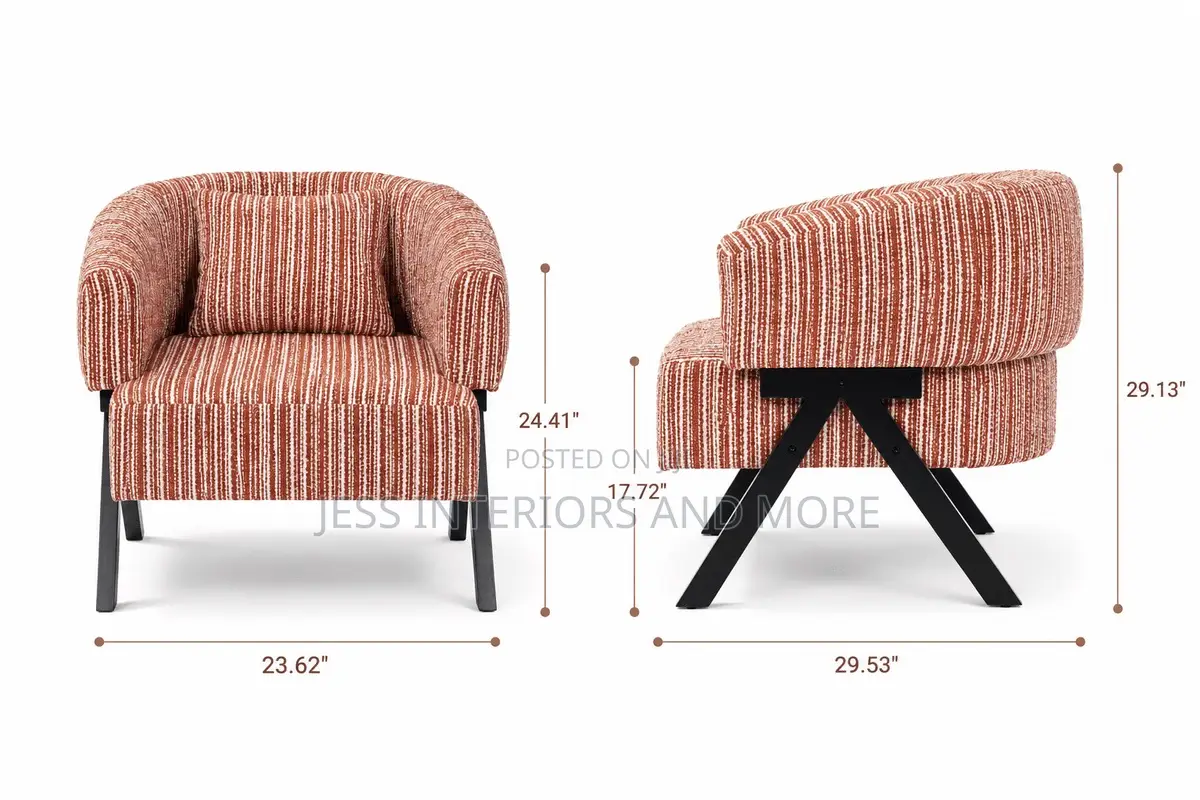 Accent Chair (Curved Back )